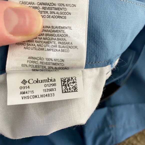 Columbia Men's Battle Ridge II Short Blue Cargo Pockets Removable Belt Size 40x9 - Picture 3 of 4